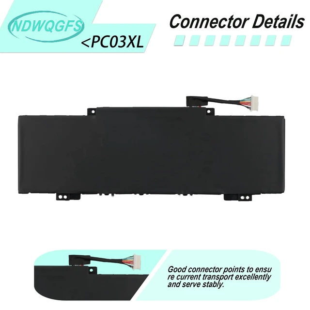 Alt view image 4 of 7 - PC03XL Laptop Battery Replacement for HP Pavilion x360 14-dy 14-dw 15-er Pavilion Aero 13-be Envy x360 14-ES Series 11.55V 43.3Wh Compatible with M24648-005 HSTNN-OB1W M24421-AC1