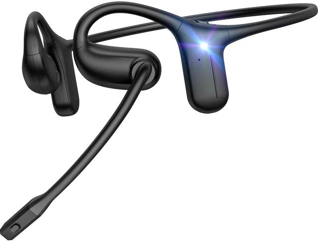 Main image of Open Ear Headphones with Mic, Wireless Headset with Smart Control Noise Canceling Mic, Wireless 5.4 Headset with Mic, Lightweight Air Conduction Headphones for Work, Workout, Driving, Call