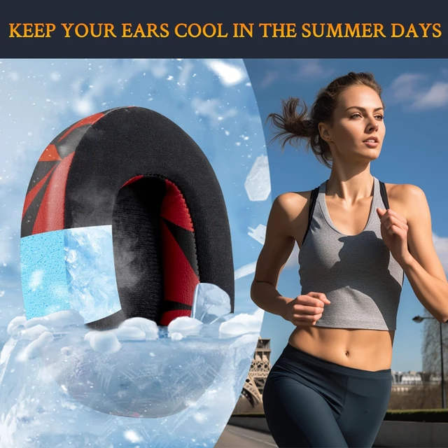 Alt view image 7 of 7 - Cooling-Gel Replacement Earpads for Skullcandy Hesh 3/ANC/Evo & Crusher Wireless/540/ANC/Evo & Venue ANC Over-Ear Headphones, Ear Pads Cushions with Ice Silk Fabric - Red Storm