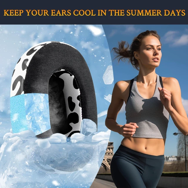 Alt view image 6 of 7 - Cooling-Gel Replacement Earpads for Skullcandy Hesh 3/ANC/Evo & Crusher Wireless/540/ANC/Evo & Venue ANC Over-Ear Headphones, Ear Pads Cushions with Ice Silk Fabric - Snow Leopard