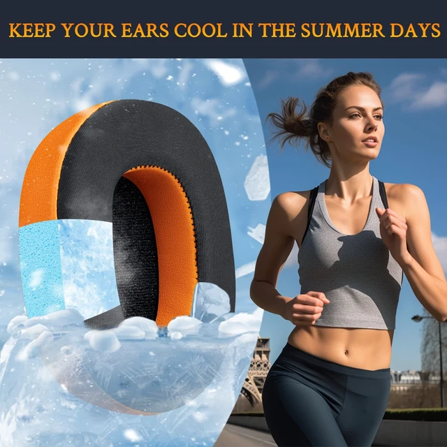 Alt view image 5 of 5 - Cooling-Gel Replacement Earpads for Skullcandy Hesh 3/ANC/Evo & Crusher Wireless/540/ANC/Evo & Venue ANC Over-Ear Headphones, Ear Pads Cushions with Ice Silk Fabric - Orange