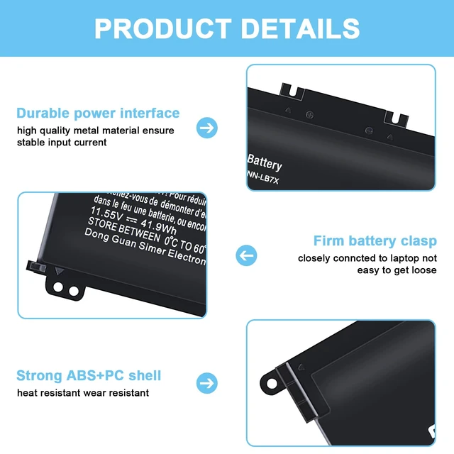 Alt view image 3 of 7 - TF03XL Laptop Battery Compatible with HP Pavilion X360 920070-855 14m-cd0003dx 14m-cd0001dx 15-cc0xx 15-cc1xx 15-cc123cl 15-cc563st 17-ar050wm 15-cc 15-cd 15-ck 14-bf 17-ar Series tpn-q190