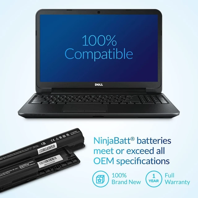 Alt view image 6 of 7 - Battery for Dell XCMRD MR90Y Inspiron 15 3521 3537 3541 17 Fits 3542 3543 3531 3721 3737 5537 5521 3421 5421 Latitude 3540 3440 FW1MN 49VTP V8VNT 6 cells 49Wh 4400mAh 11.1V