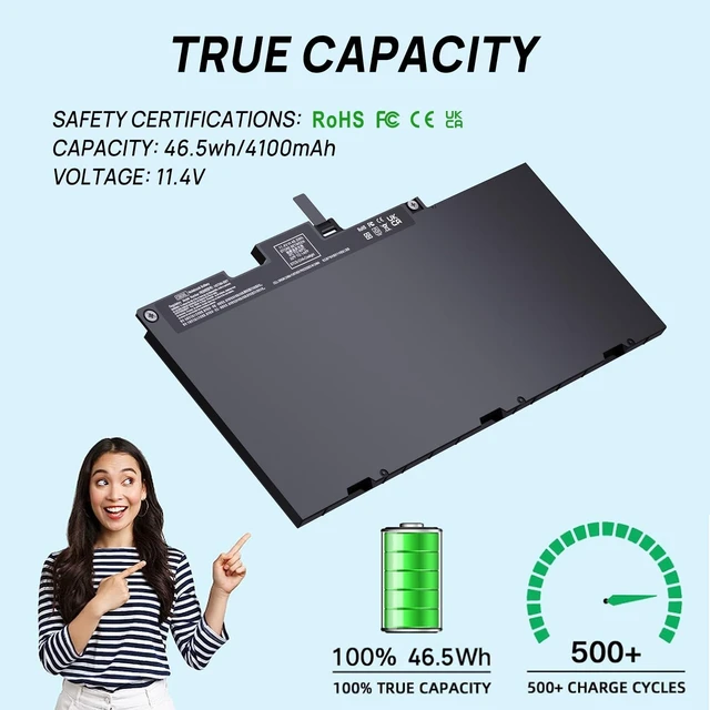 Alt view image 5 of 6 - CS03XL Laptop Battery for HP Elitebook 840 G3 840 G4 850 755 745 G3 G4, ZBook 15U G3 G4 Series, P/N: HSTNN-IB6Y CS03046XL 800513-001 800231-1C1 800231-141 HSTNN-UB6S HSTNN-I33C-4