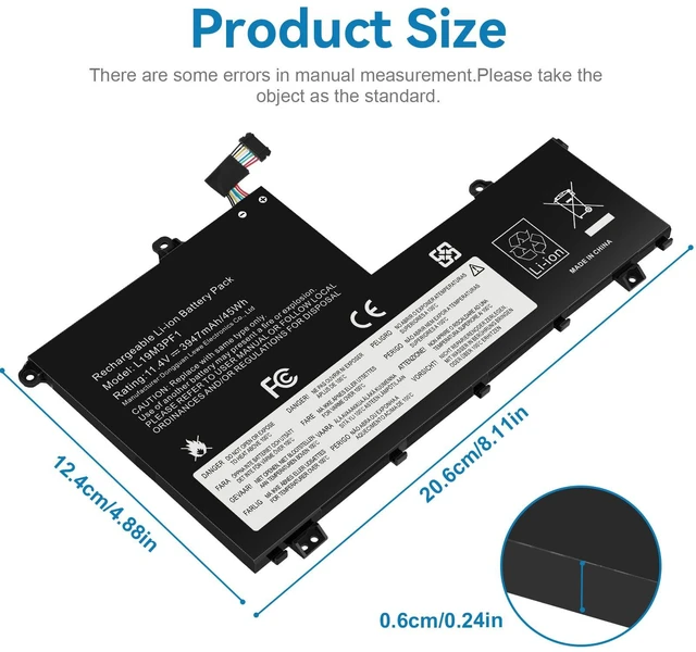 Alt view image 3 of 7 - L19M3PF1 Laptop Battery Replacement for Lenovo ThinkBook 15-IML 15-IIL 14-IML 14-IIL Series L19C3PF1 L19D3PF1 L19L3PF1 L19M3PF2 L19C3PF9 L19M3PF9 L19L3PF8 L19D3PF2