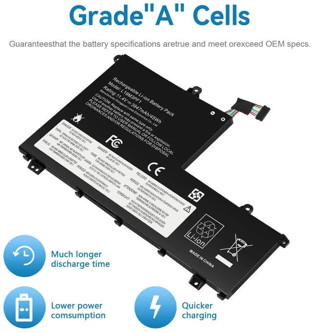 Alt view image 4 of 7 - L19M3PF1 Laptop Battery Replacement for Lenovo ThinkBook 15-IML 15-IIL 14-IML 14-IIL Series L19C3PF1 L19D3PF1 L19L3PF1 L19M3PF2 L19C3PF9 L19M3PF9 L19L3PF8 L19D3PF2