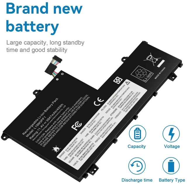 Alt view image 6 of 7 - L19M3PF1 Laptop Battery Replacement for Lenovo ThinkBook 15-IML 15-IIL 14-IML 14-IIL Series L19C3PF1 L19D3PF1 L19L3PF1 L19M3PF2 L19C3PF9 L19M3PF9 L19L3PF8 L19D3PF2