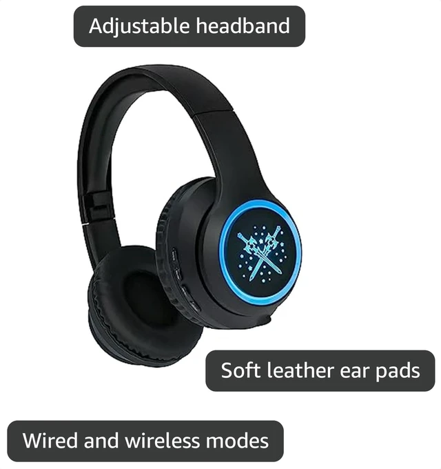 Alt view image 3 of 7 - Boys Headphones, Sword Light up Headphone, Kids Bluetooth Headphones Wireless for Boys Girls Toddler Fire Tablet/Laptop/Pad/Schoo (Black Sword)