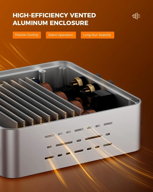 Alt view image 4 of 7 - HiCore H2 Bluetooth 5.4 Hi-Fi Stereo Amplifier TI TPA3255 Class D, 100W x2 (@4) Rated Output, Anti-Hijack BT Mode, RCA/AUX/BT 3-Input Hub for Passive Speakers, Includes 30V/5A Adapter