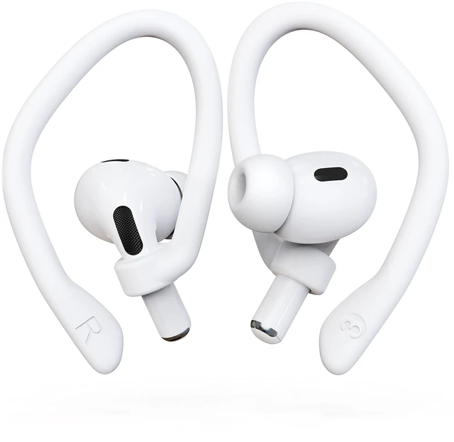 Main image of Ear Hooks 2 Pairs for AirPods Pro 2 & 1, AirPods 4 & 3 & 2 & 1, Airpod Ear Hook, Anti-Slip Comfortable Fit, Ergonomic Design, AirPods Accessories (Large, White)