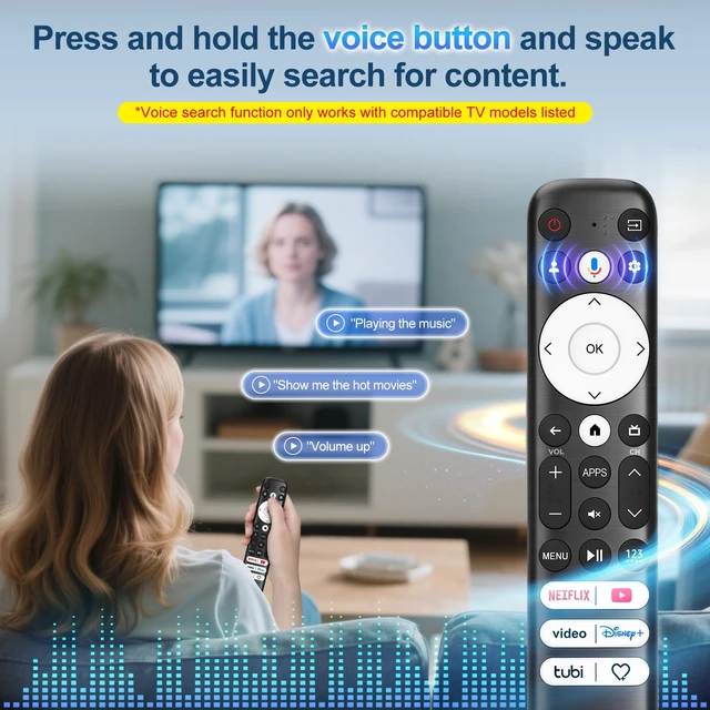 Alt view image 4 of 7 - for Hisense-Google-TV Voice Remote Replacement Universal fit for Hisense 2022-2026 Mini-LED ULED 4K Google TVs