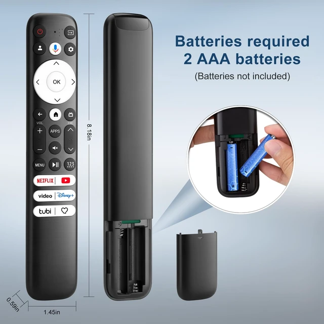 Alt view image 7 of 7 - for Hisense-Google-TV Voice Remote Replacement Universal fit for Hisense 2022-2026 Mini-LED ULED 4K Google TVs
