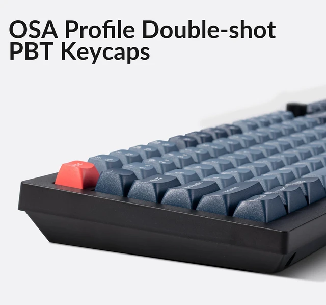 Alt view image 6 of 7 - V3 Max TKL Wireless QMK Mechanical Keyboard, 2.4 GHz & Bluetooth 87 Keys Hot-Swappable Gateron Red Switch, PBT Keycaps, Custom RGB Backlight, USB-C Wired, Mac Windows Linux Compatible