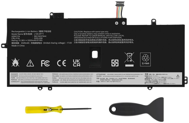 Main image of L18C4P71 L18M4P72 02DL006 Battery Replacement for Lenovo Thinkpad X1 Carbon 7th/8th Gen,ThinkPad X1 Yoga 4th/5th Gen Series 02DL004 02DL005 L18L4P71 SB10K97644 SB10K97642 SB10K97643