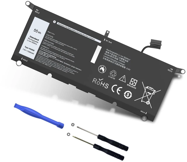 Main image of Upgraded 55Wh HK6N5 Battery for Dell XPS 13 7390 9370 9380 Fit for Inspiron 13 7390 7391 2-in-1 7490 5390 5391, Latitude 3301, Vostro 5390 Series, and More