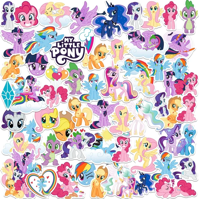 Main image of My Little Pony: Friendship is Magic 50ct Vinyl L, Tablet, Indoor/Outdoor Officially Licensed My Little Pony Stickers Great for Water Bottles, Skateboards, Luggage, Laptops, Bumpers & Cars