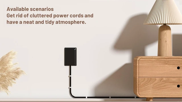 Alt view image 4 of 7 - Flat Plug Power Strip, 3 AC Outlets, 3FT Ultra Thin Flat Extension Cord, Space-Saving Outlet Extender for Behind Furniture, Under Desks, Home Office & Dorm Rooms (Black 3ft)