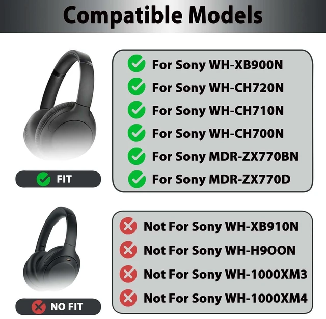 Alt view image 2 of 7 - Cooling Ear Pads for Sony WH-CH720N WH-CH710N, Black Purple Style Upgraded Cooling Gel Headphone Earpads for Sony WH-XB900N WH-CH700N, Comfort Foam Added Thickness, Special Edition