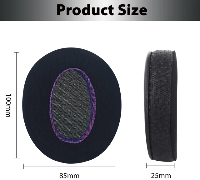 Alt view image 5 of 7 - Cooling Ear Pads for Sony WH-CH720N WH-CH710N, Black Purple Style Upgraded Cooling Gel Headphone Earpads for Sony WH-XB900N WH-CH700N, Comfort Foam Added Thickness, Special Edition
