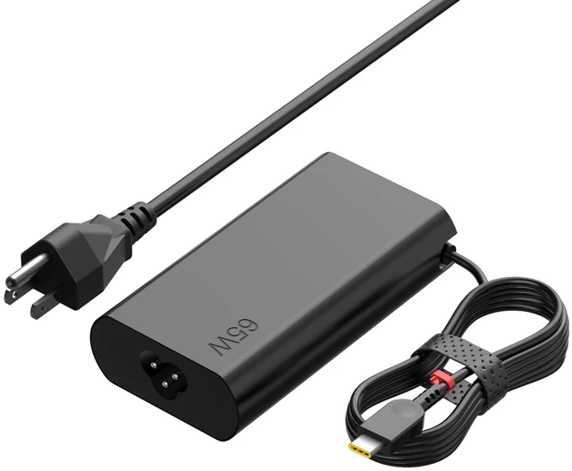 Main image of 2026 Slim 65W USB C Laptop Charger Compatible with Lenovo Thinkpad T14 T14s T15 T16 X1 Yoga 7i Chromebook Type C AC Power Adapter Supply Cord