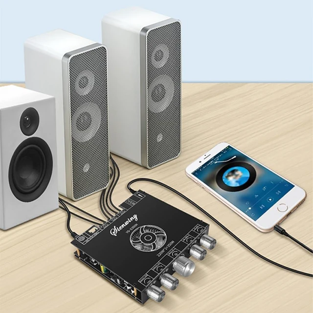 Alt view image 6 of 7 - S350H 2.1 Channel Amplifier Board,220W+220W+350W Power Output, 5.1 Amplifier Board DC18-38V TPA3251 AMP Board BT/AUX/USB Input for DIY Wireless Speakers for DIY Wireless Speakers