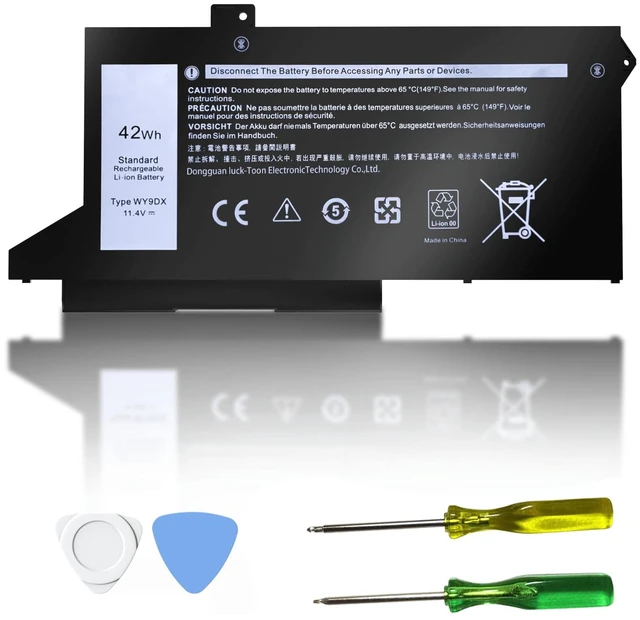 Main image of WY9DX 42wh Laptop Battery Replacement for Dell Latitude 5420 5520, Precision 3560 Series, WY9DX RJ40G 01K2CF 005R42 075X16 P137G P104F 0M3KCN 0WK3F1 P104F001 P137G001 11.4V 3500mAh 3-Cells