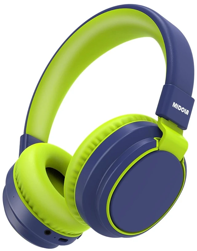 Main image of Kids Bluetooth Headphones Wireless Over-Ear,68Hrs,Volume Limit 85/94dB Built-in Mic,Adjustable Headband Foldable Lightweight for Toddler School Girls Boys,Stereo Sound,Wired by Aux 3.5mm Green