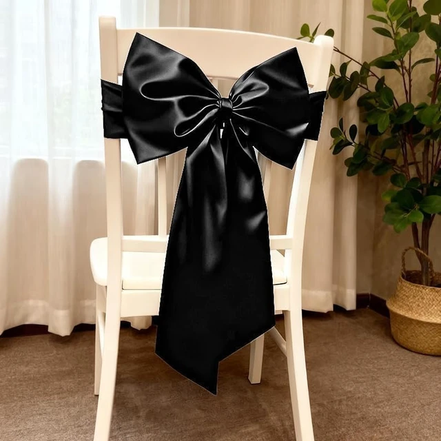 Alt view image 7 of 7 - Black Bow Decor 2 Pack, Large Small Size Bow Wall Decor Black Coquette Bow For Girls Room, Two Size Decorations For Birthday Bachelorette Bridal Shower Wedding Christmas