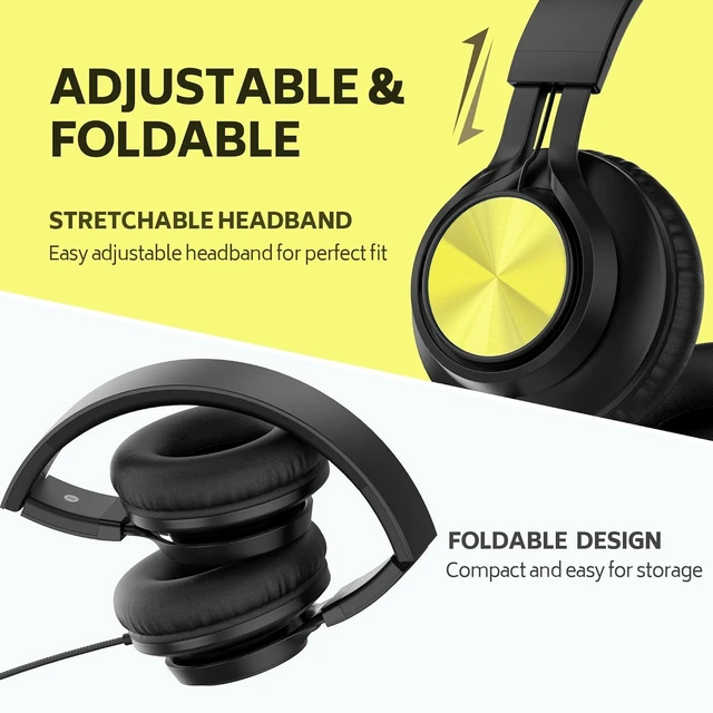 Alt view image 5 of 7 - Classroom Headphones 6 Pack, Kids Headphones for School,6 Color For K-12 Class & Teachers, Foldable Wired Headset with Microphone & 3.5mm Jack for Student Laptop Tablets Chromebook
