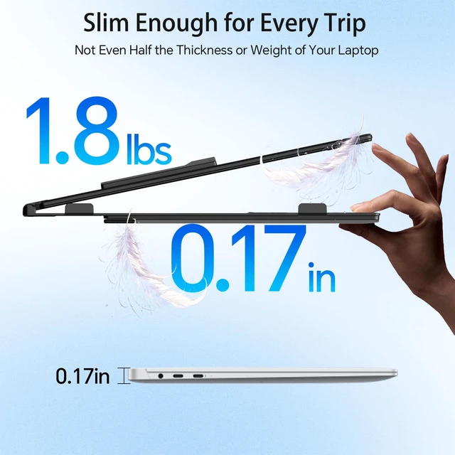 Alt view image 7 of 7 - Laptop Screen Extender, 14" Ultra-Slim Monitor Portable Monitor, 1080P FHD IPS Display, USB-C/HDMI Plug & Play, Monitor Extender for 13-17.3" Laptops, Mac/Windows/Chrome