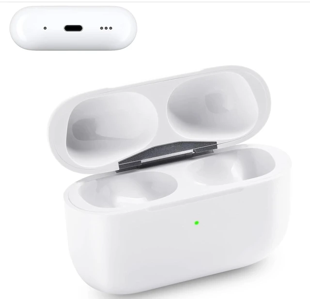 Main image of Wireless Charging Case Compatible with Airpods Pro 1st & 2nd Generation White, (USB-C), Replacement Charger Case Only