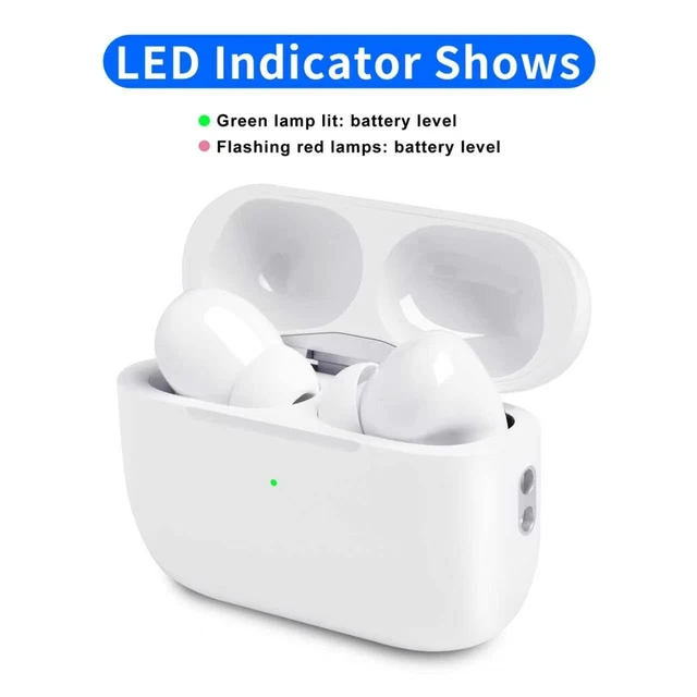 Alt view image 2 of 5 - Wireless Charging Case Compatible with Airpods Pro 1st & 2nd Generation White, (USB-C), Replacement Charger Case Only