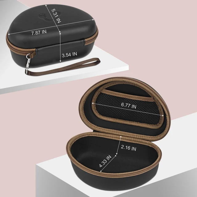 Alt view image 7 of 7 - Hard Headphone Case for Beats Solo 4, Studio Pro, Solo 3, Studio 3, Solo 2,Over Ear Headphone Carrying Case with Storage Cable Bag Strap for Travel (Black_Coffee)