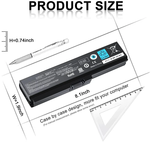 Alt view image 2 of 7 - PA3817U-1BRS Battery Compatible with Toshiba Satellite C655 C675 C675D L645 L645D L655 L655D L675 L675D L745 L755 L755D P745 P755 P775 M645 A660 A655 PA3817U Series Battery