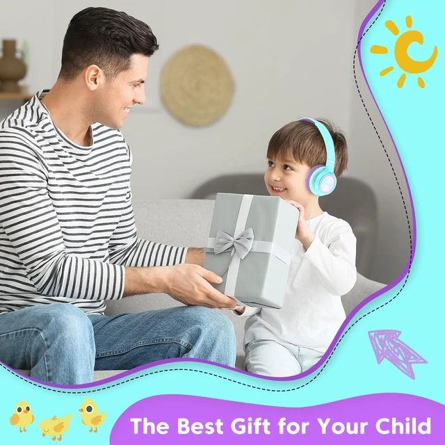 Alt view image 7 of 7 - Kids Headphones for School with 3.5mm/USB C Headphones & HD Mic Over-Ear Headphone for School, Foldable Type C Headphone, Safe Volume for iPad/Travel/Tablets/Classroom, Back to School gift