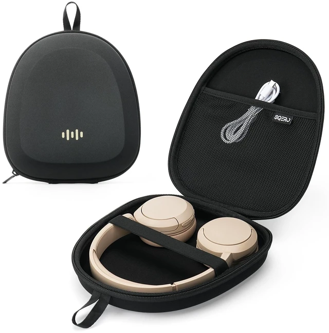 Main image of Headphone Case Hard Shell Super-Slim for Sony/JBL/Bose/Soundcore Anker Fits BERIBES KVIDIO TOZO JLab Over-Ear Headphones, Universal Portable Travel Organizer Bag