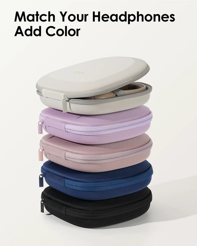 Alt view image 7 of 7 - Headphone Case Hard Shell Super-Slim for Sony/JBL/Bose/Soundcore Anker Fits BERIBES KVIDIO TOZO JLab Over-Ear Headphones, Universal Portable Travel Organizer Bag