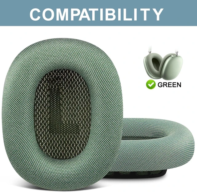 Alt view image 2 of 7 - Ear Cushions for AirPods Max 1 & 2 Replacement EarPads Upgraded Ear Pads Cups Covers with Durable Mesh Fabric, Noise Isolation and Stronger Magnet Color