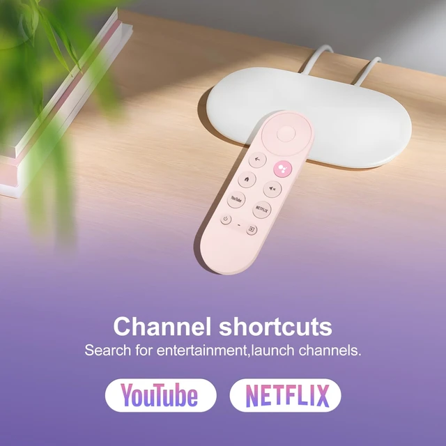 Alt view image 6 of 7 - Voice Replacement for Google Chromecast Remotefor Google TV Remote Control & Google TV StreamerPink