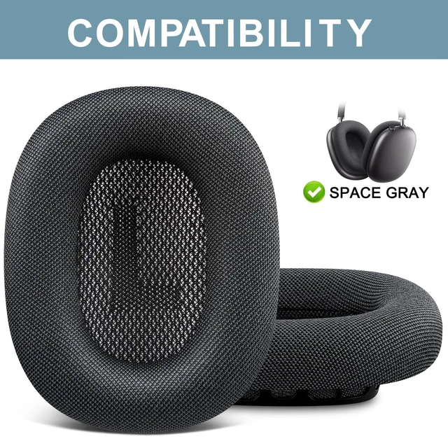 Alt view image 2 of 7 - Ear Cushions for AirPods Max 1 & 2 Replacement EarPads Upgraded Ear Pads Cups Covers with Durable Mesh Fabric, Noise Isolation and Stronger Magnet Color
