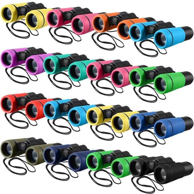 Main image of 16 Pack Kids Binoculars,Assorted Shockproof folding design fits small hands for bird watching, camping, scavenger hunts, classrooms, VBS and party favors