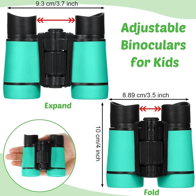 Alt view image 2 of 7 - 16 Pack Kids Binoculars,Assorted Shockproof folding design fits small hands for bird watching, camping, scavenger hunts, classrooms, VBS and party favors