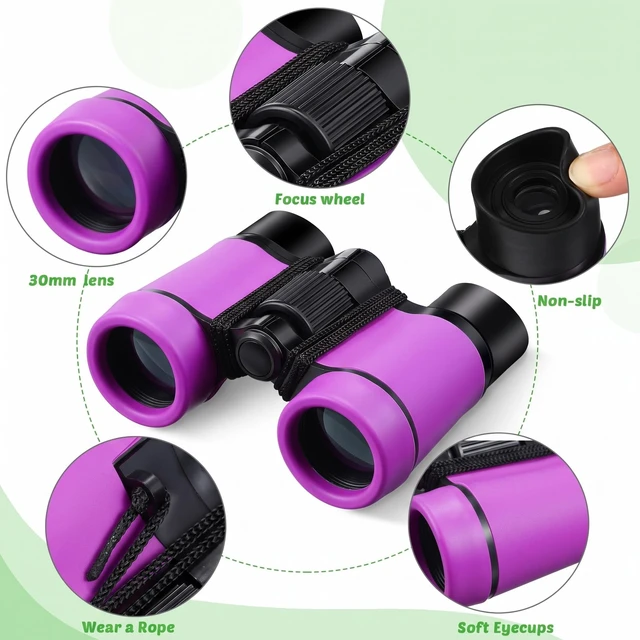 Alt view image 3 of 7 - 16 Pack Kids Binoculars,Assorted Shockproof folding design fits small hands for bird watching, camping, scavenger hunts, classrooms, VBS and party favors