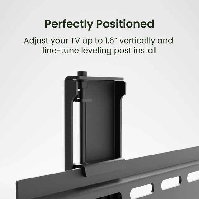 Alt view image 6 of 6 - PF405 Pro Series Ultra Low-Profile Fixed TV Wall Mount for 50 - 90 TVs Razor-Thin 0.6 Profile 125 lbs Capacity Kickstand for Cable Access Black