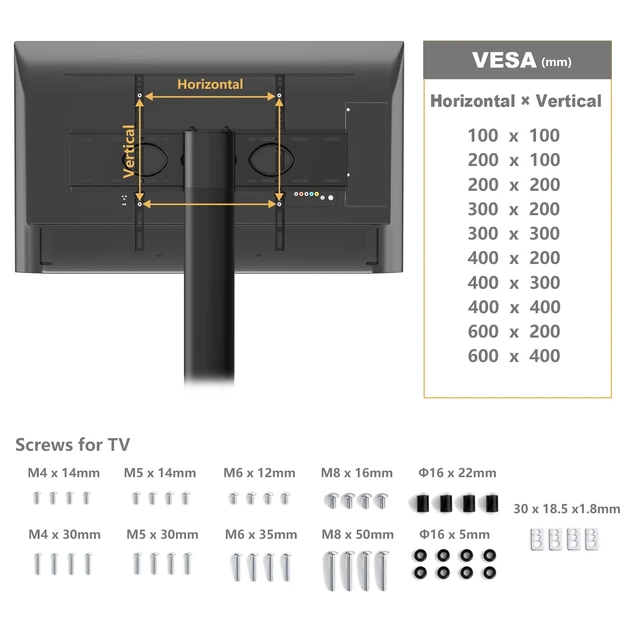 Alt view image 7 of 7 - Swivel Floor TV Stand with Table for 32-70 Inch TVs Universal Height Adjustable Glass TV Stand with Large Storage Shelves, Strong Corner TV Stand Mount Holds up to 88lbs, Black