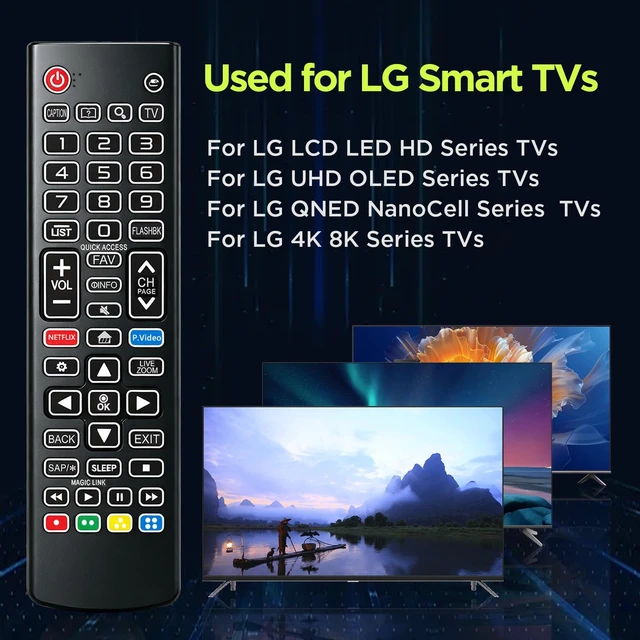 Alt view image 2 of 7 - Backlit Remote for LG Smart TV Remote Control Replacement Compatible with All LG Smart TVs, Backlit Remote, No programming or setup
