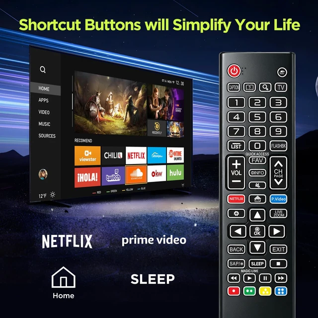 Alt view image 5 of 7 - Backlit Remote for LG Smart TV Remote Control Replacement Compatible with All LG Smart TVs, Backlit Remote, No programming or setup
