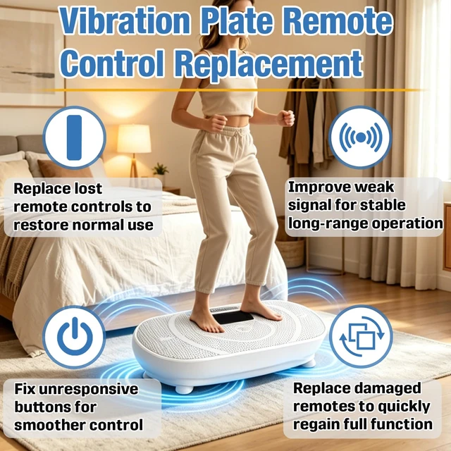 Alt view image 2 of 7 - 2-Pack Replacement Remote Compatible with Merach Vibration Plate Remote Compatible with Merach MR-2398 Series MR-2398P MR-2440 CV30, YS-VM60 ZenActive Arlopu Vibration Plate Exercise Machine