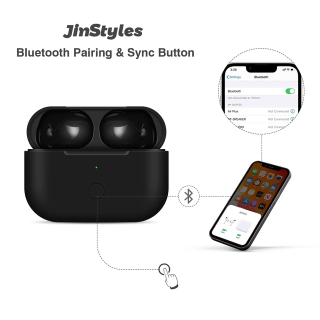 Alt view image 6 of 7 - Replacement Charging Case Compatible for AirPods Pro 1/2, Black Wireless & Light-ning, 660mAh Battery, without Earbuds