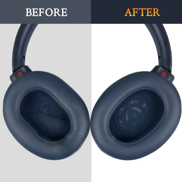 Alt view image 7 of 7 - Earpads for Sony WH-XB900N/WH-CH710N/WH-CH720N/WH-RF400/MDR-RF895RK Headphones, Ear Pads Cushions with Soft Protein Leather, High Density Foam - Blue